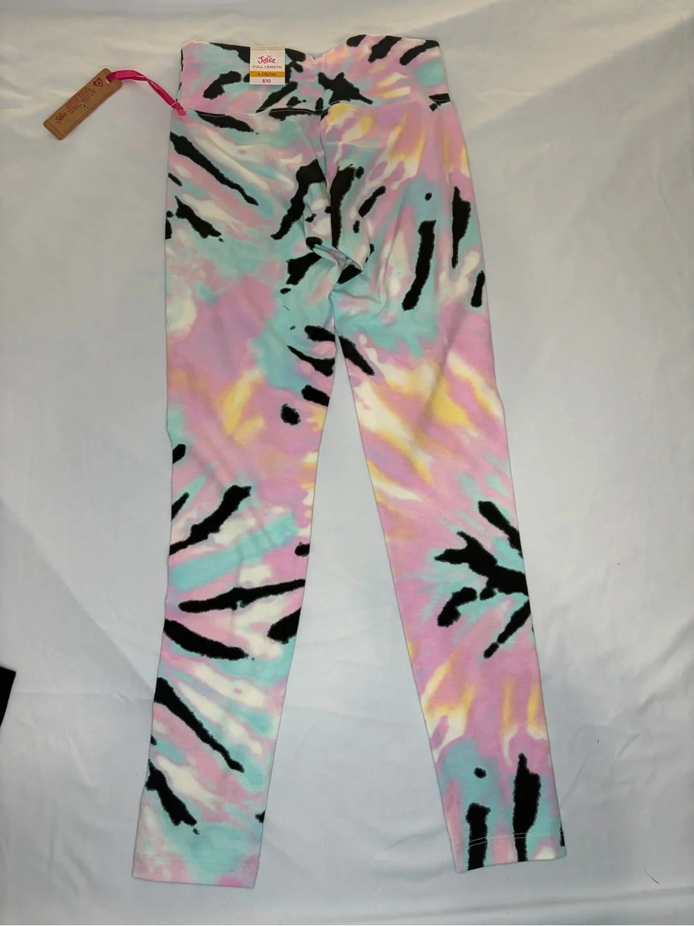 Lot of 3 Justice Girls' Tie-Dye, Black & Gray Leggings Size L 12/14 New